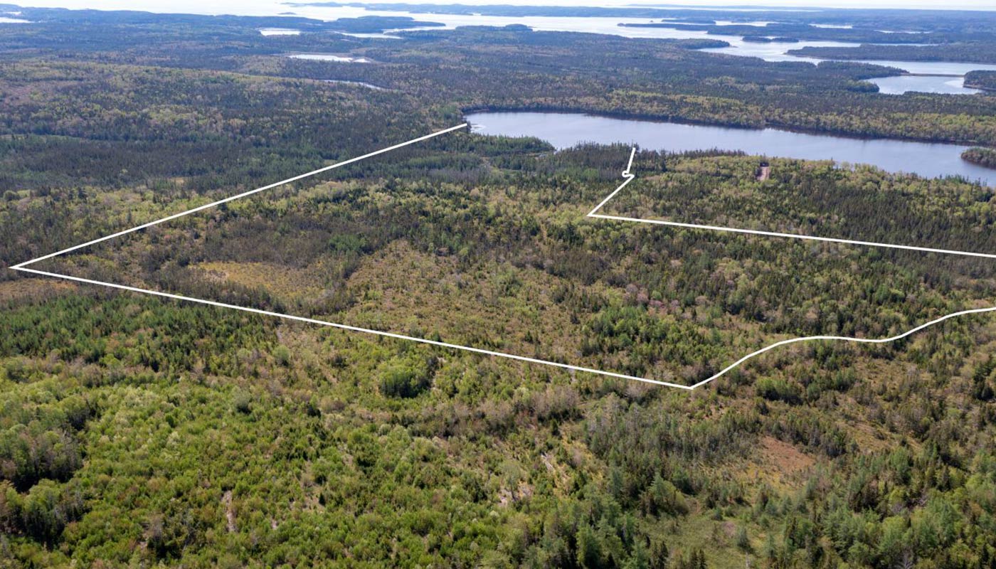 Kanada Immobilien-Cape Breton- Grundstück Third Lake Estates - Luftaufnahme vom Grundstück 